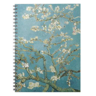 Blommor Gogh förgrena sig mandelblommarnaturen Anteckningsbok