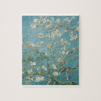 Blommor Gogh förgrena sig mandelblommarnaturen Pussel