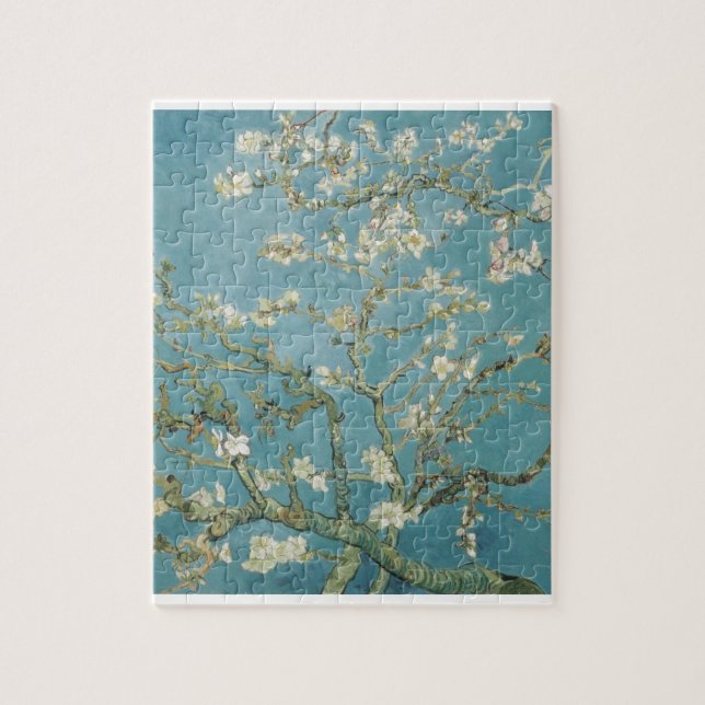 Blommor Gogh förgrena sig mandelblommarnaturen Pussel (Vertikal)