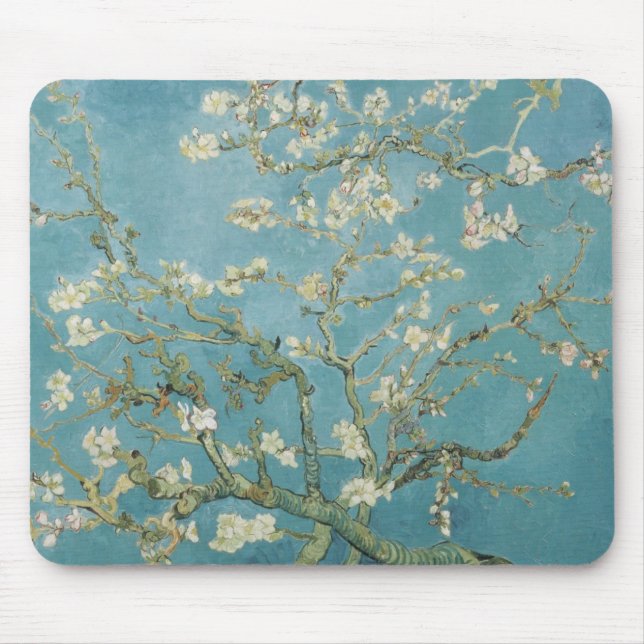 Blommor Gogh Grenar Mandelblomning Natur Musmatta (Framsidan)