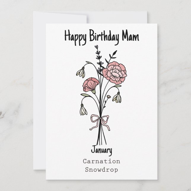 Blommor Grattis på födelsedagen Card Kort (Framsida)