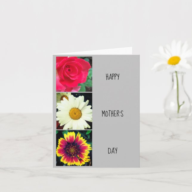 Blommor gratulationskort på mors dag kort (Liten växt)