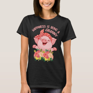 Blommor Gris lyckan är en granny Mor son T Shirt