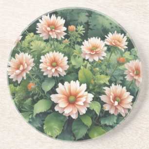 Blommor Grönska Elegant Akvarell Underlägg