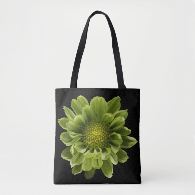 Blommor | Grönt Chrysanthemum Tygkasse (Framsida)