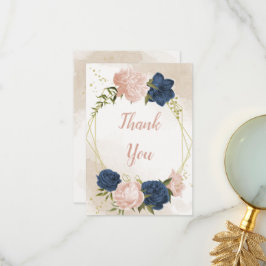 blommor grönt löv bröllop tack kort