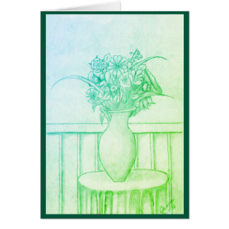 Blommor - Grönt OBS Kort