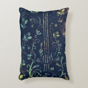 Blommor Guitar accent Pillow Prydnadskudde
