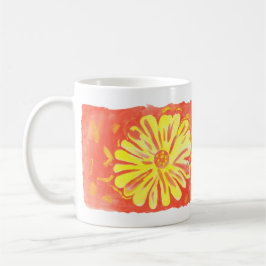Blommor - Gula Blommor Kaffemugg
