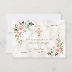 blommor Guld Kor Marble Bekräftelse Tack Kort