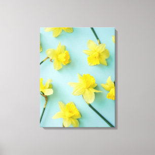 Blommor Gult Daffodils Canvastryck