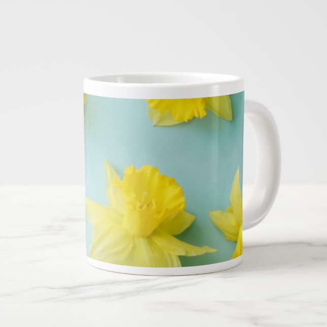 Blommor | Gult Daffodils Jumbo Mugg (Framsida höger)