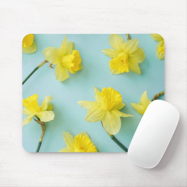 Blommor | Gult Daffodils Musmatta (Med mus)