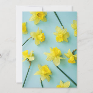Blommor Gult Daffodils Tack Kort