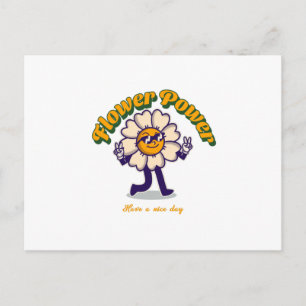 Blommor - ha en trevlig dag roligt vykort