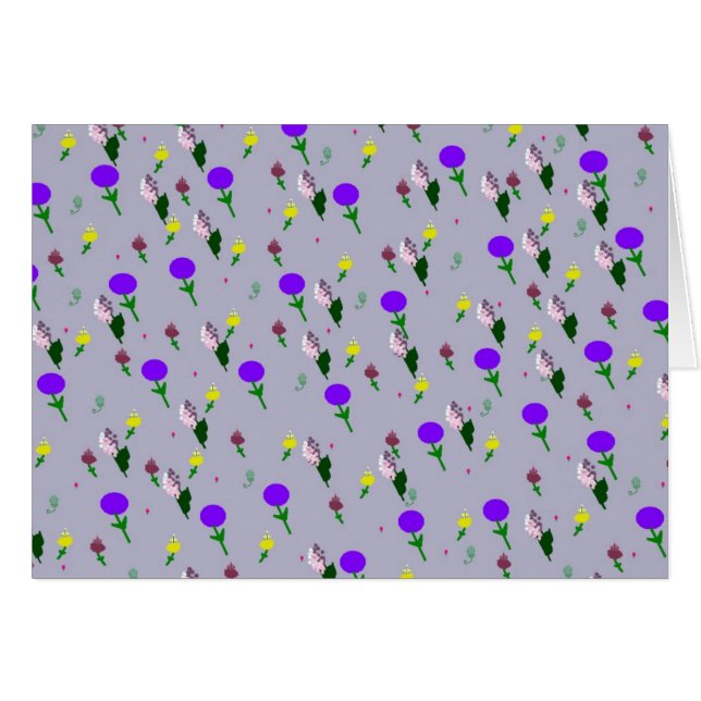 Blommor Hälsningskort (Framsidan Horizontal)