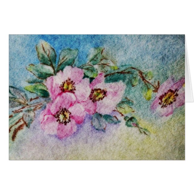 Blommor Hälsningskort (Framsidan Horizontal)