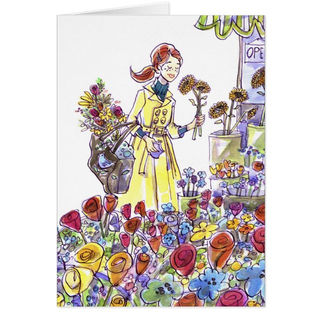 Blommor Hälsningskort (Framsidan)