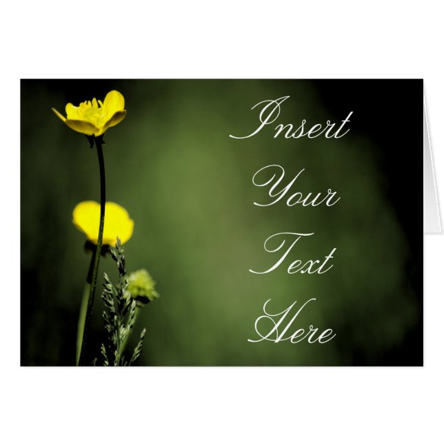 Blommor Hälsningskort (Framsidan Horizontal)