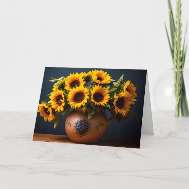 Blommor, hälsningskort helgkort (Framsida)