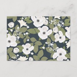 Blommor, handwirtten vintage bröllop OSA Kort
