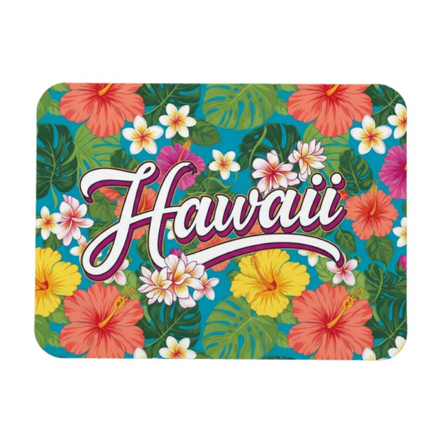 Blommor Hawaii Resa Magnet (Horisontell)