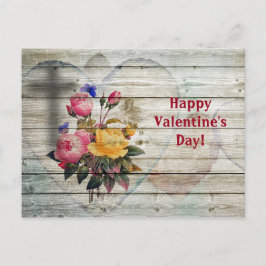 Blommor Heart Valentindagen vykort