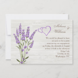 Blommor, hjärtan på Förlovningsfest Inbjudningar