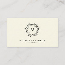 Blommor, humle, Monogram, krämer och svart