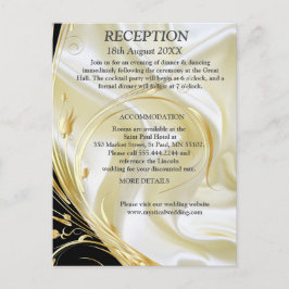 Blommor i Abstrakten silver eller Guld på Silke Meddelande Vykort