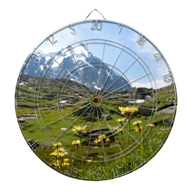Blommor i Alperna - vacker! Darttavla (Framsidan)