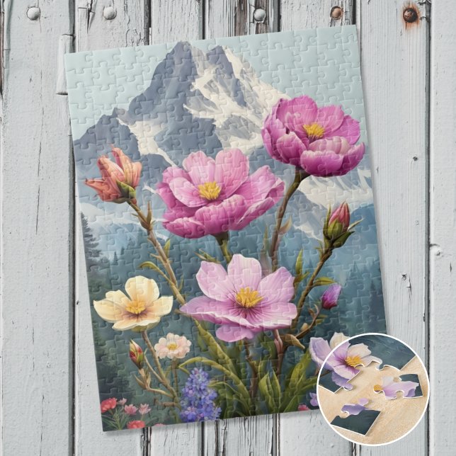 Blommor i bergen pussel (Skapare uppladdad)