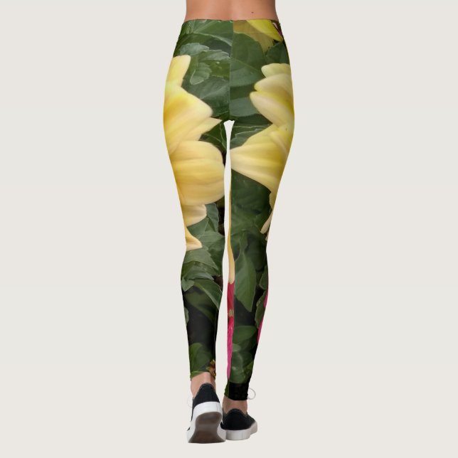 Blommor i blomning leggings (Baksida)