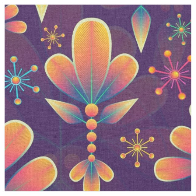 blommor i blomstruktur tyg (Närbild)