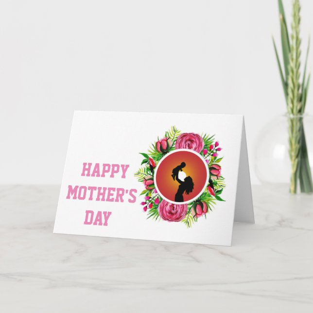Blommor i Bloom Mors dag Card Kort (Framsida)
