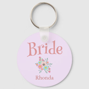 Blommor i bride och Beauty Bouquet Nyckelring
