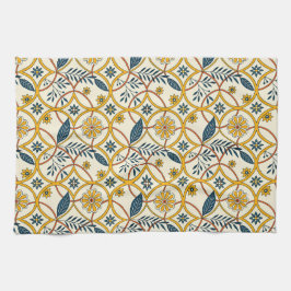 Blommor i cirklar kökshandduk