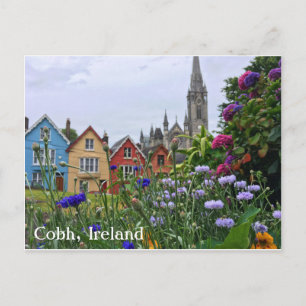 Blommor i Cobh, vykort för Irland