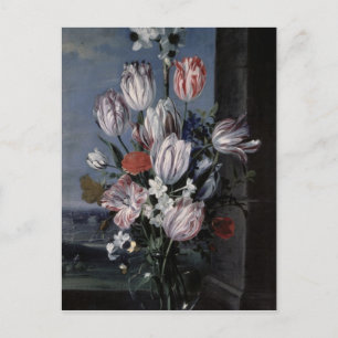Blommor i Crystal Vas, 1652 Vykort