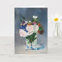 Blommor i Crystal Vas av Edouard Manet Kort