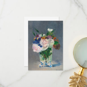 Blommor i Crystal Vas av Edouard Manet Tack Kort
