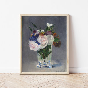 Blommor i Crystal Vas   Édouard Manet Poster