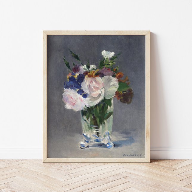 Blommor i Crystal Vas | Édouard Manet Poster (Skapare uppladdad)