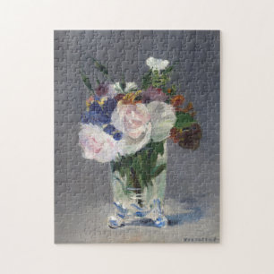 Blommor i Crystal Vas Édouard Manet Pussel