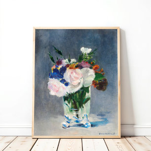 Blommor i Crystal Vas Poster
