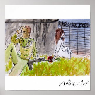 Blommor i cylindern poster