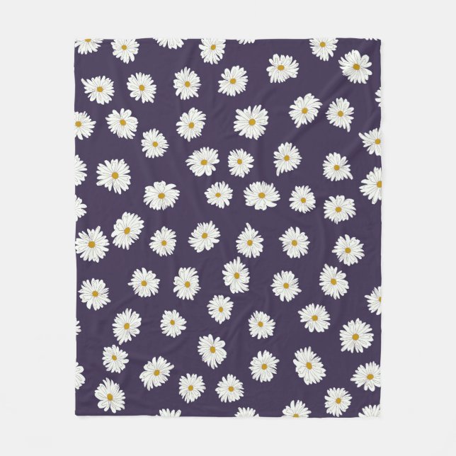 Blommor i daisyn: Små, sömlösa mönster. Fleecefilt (Framsidan)