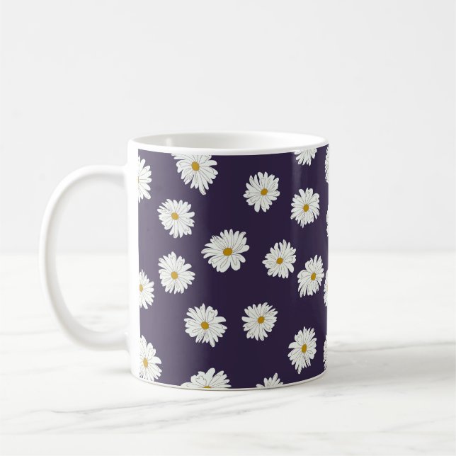Blommor i daisyn: Små, sömlösa mönster. Kaffemugg (Vänster)