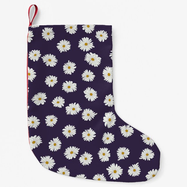 Blommor i daisyn: Små, sömlösa mönster. Liten Julstrumpa (Framsidan)