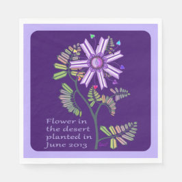 Blommor i Desert Napkins Pappersservett